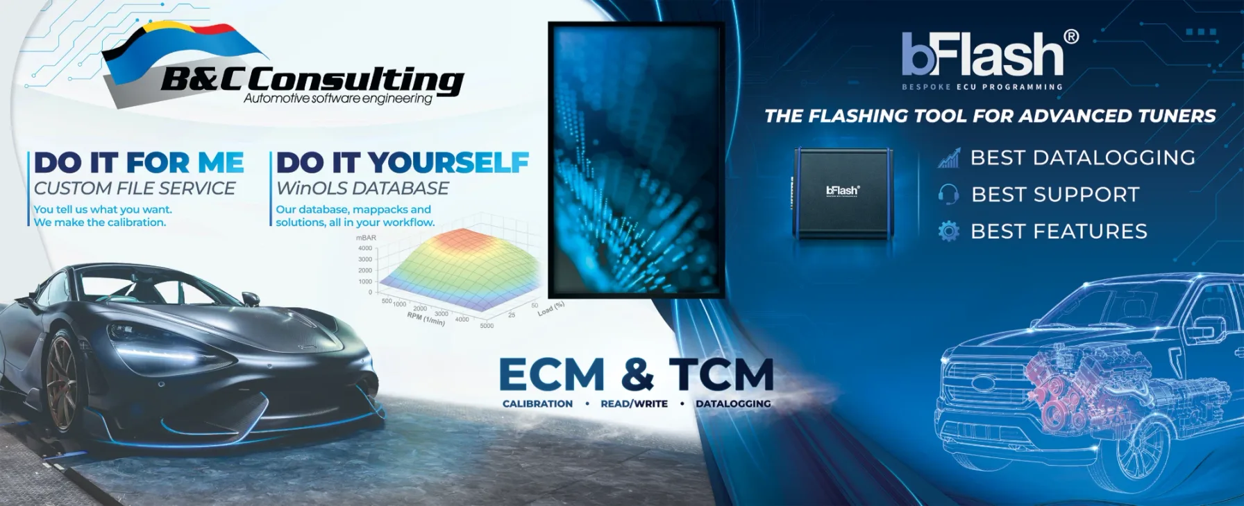 B&C Consulting booth at SEMA — Custom Fileservice and WinOLS database